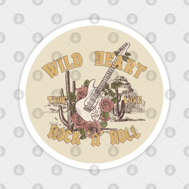 Wild Heart Rock N Roll Magnet by LifeTime Design